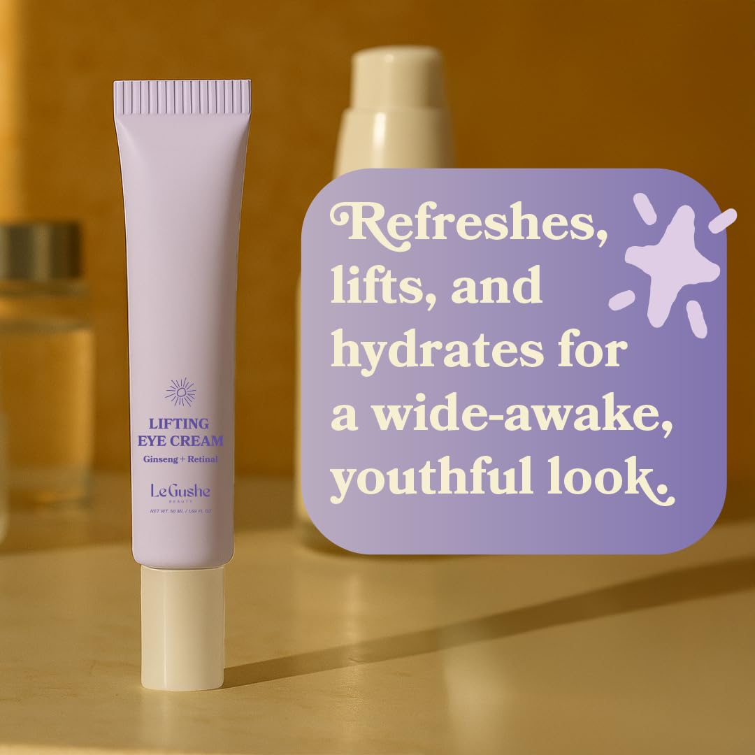 LE GUSHE Retinal Under Eye Cream - Anti Aging Retinol Eye Cream for Dark Circles and Fine Lines