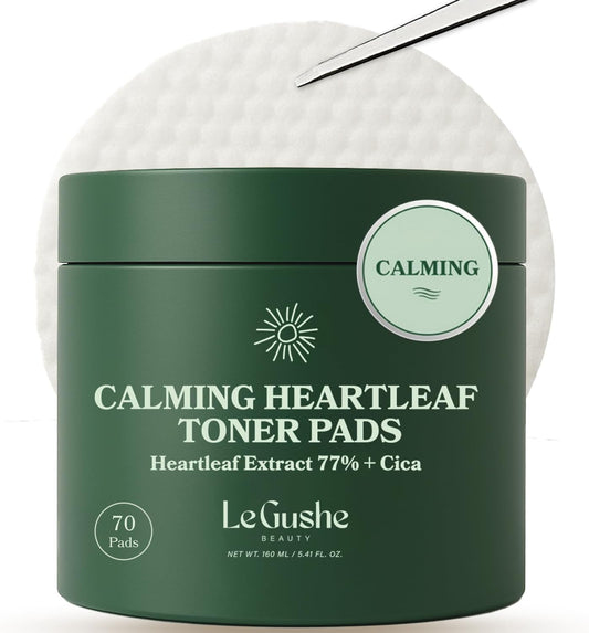 Le Gushe Heartleaf Face Toner Pads (70 Count)