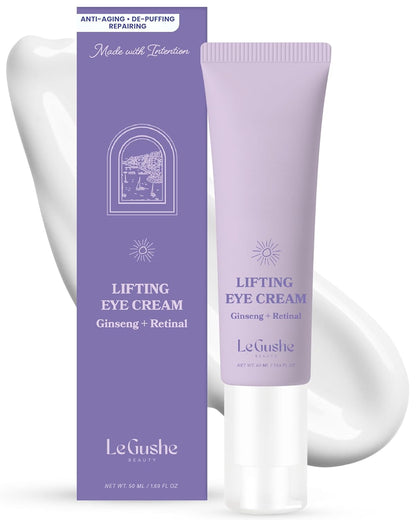 LE GUSHE Retinal Under Eye Cream - Anti Aging Retinol Eye Cream for Dark Circles and Fine Lines