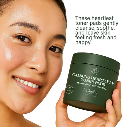Le Gushe Heartleaf Face Toner Pads (70 Count)