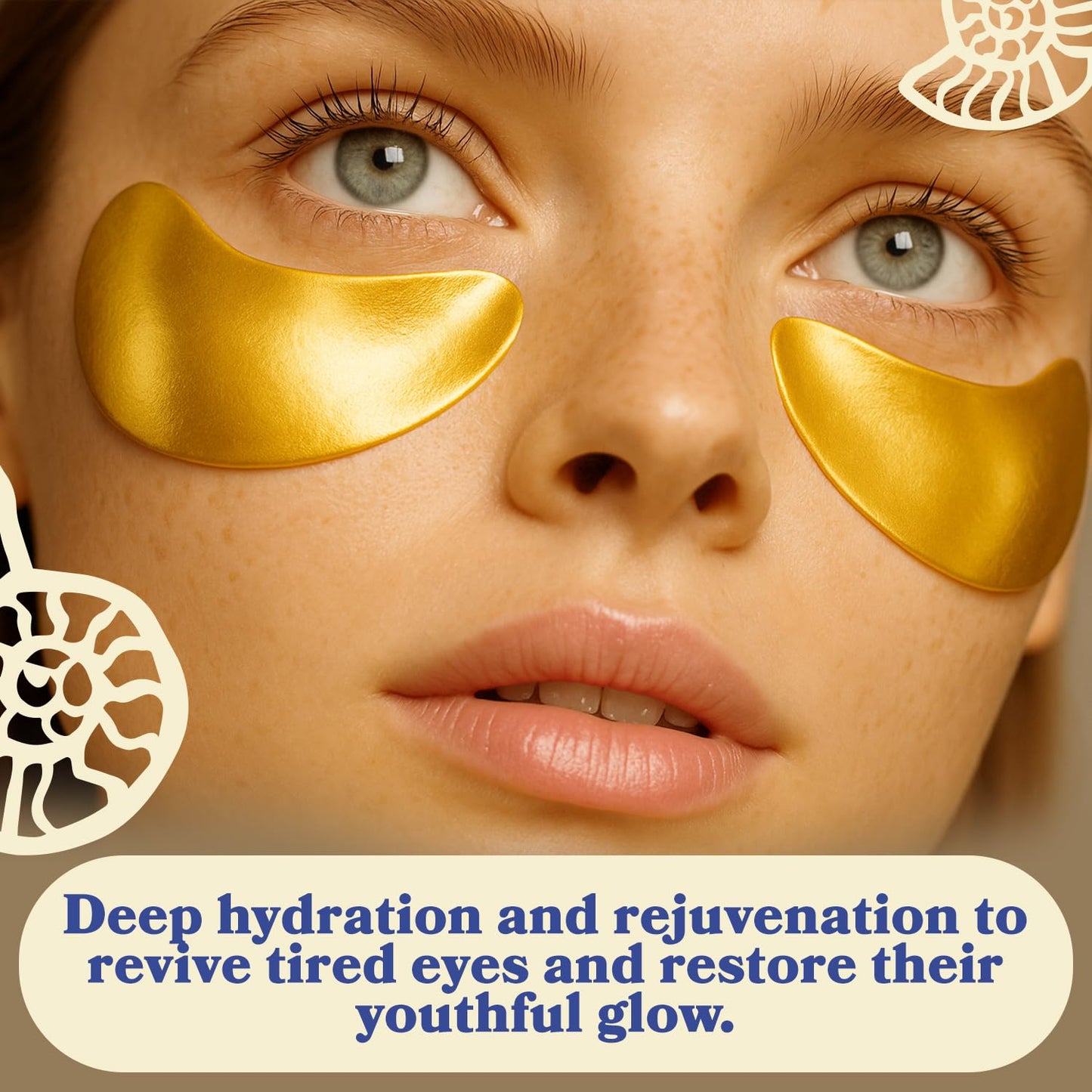 LE GUSHE Gold Under Eye Patches for Puffy Eyes and Dark Circles (20 Pairs)