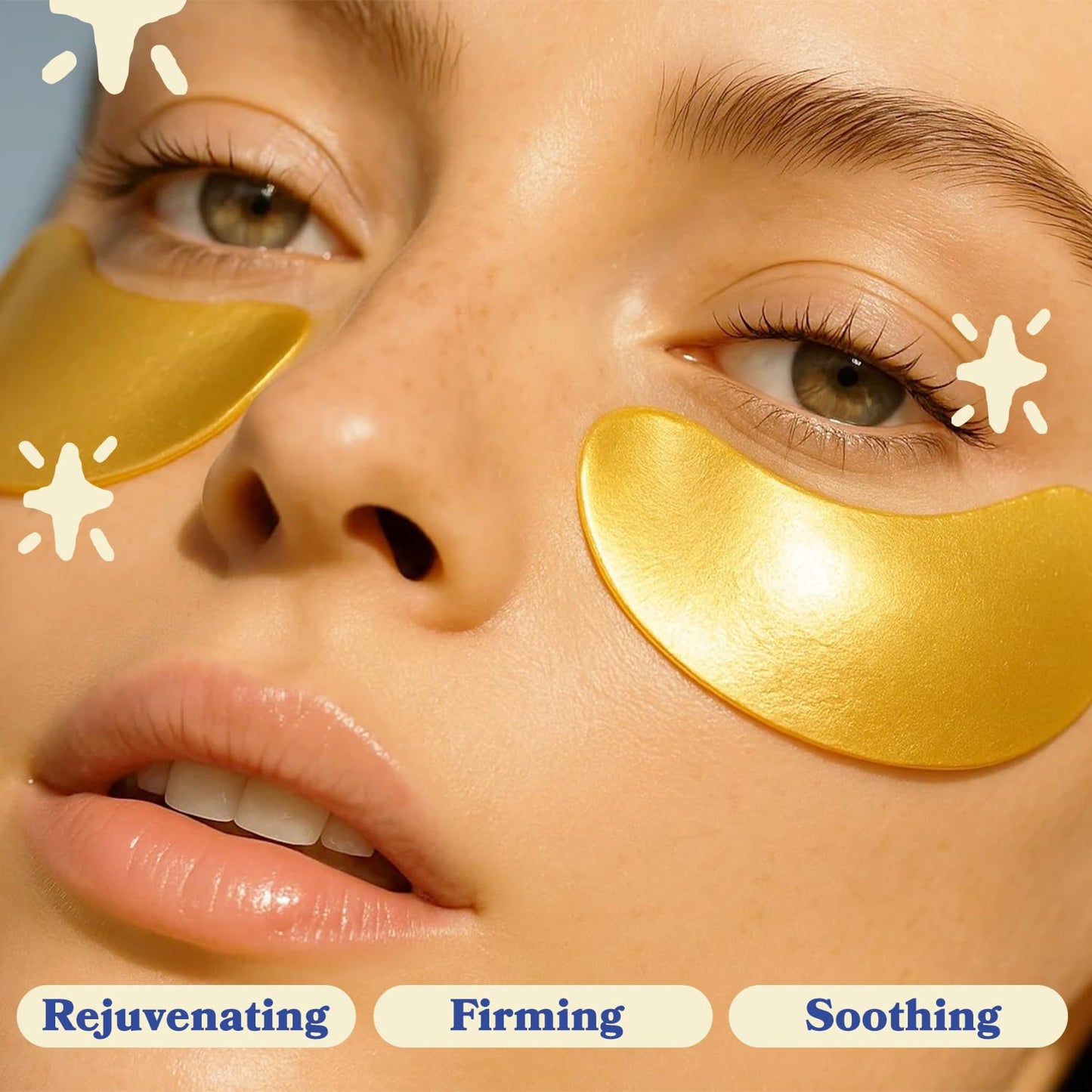 LE GUSHE Gold Under Eye Patches for Puffy Eyes and Dark Circles (20 Pairs)