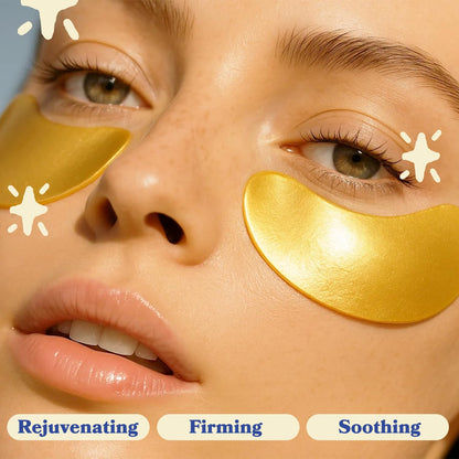 LE GUSHE Gold Under Eye Patches for Puffy Eyes and Dark Circles (20 Pairs)