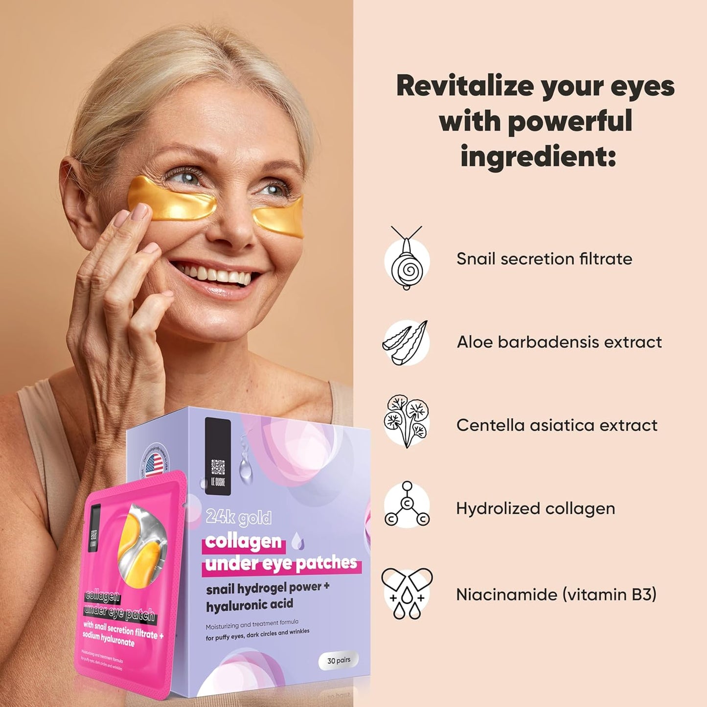 LE GUSHE K-BEAUTY Pimple Patches for Face (132 dots) & Under Eye Patches (30 Pairs)
